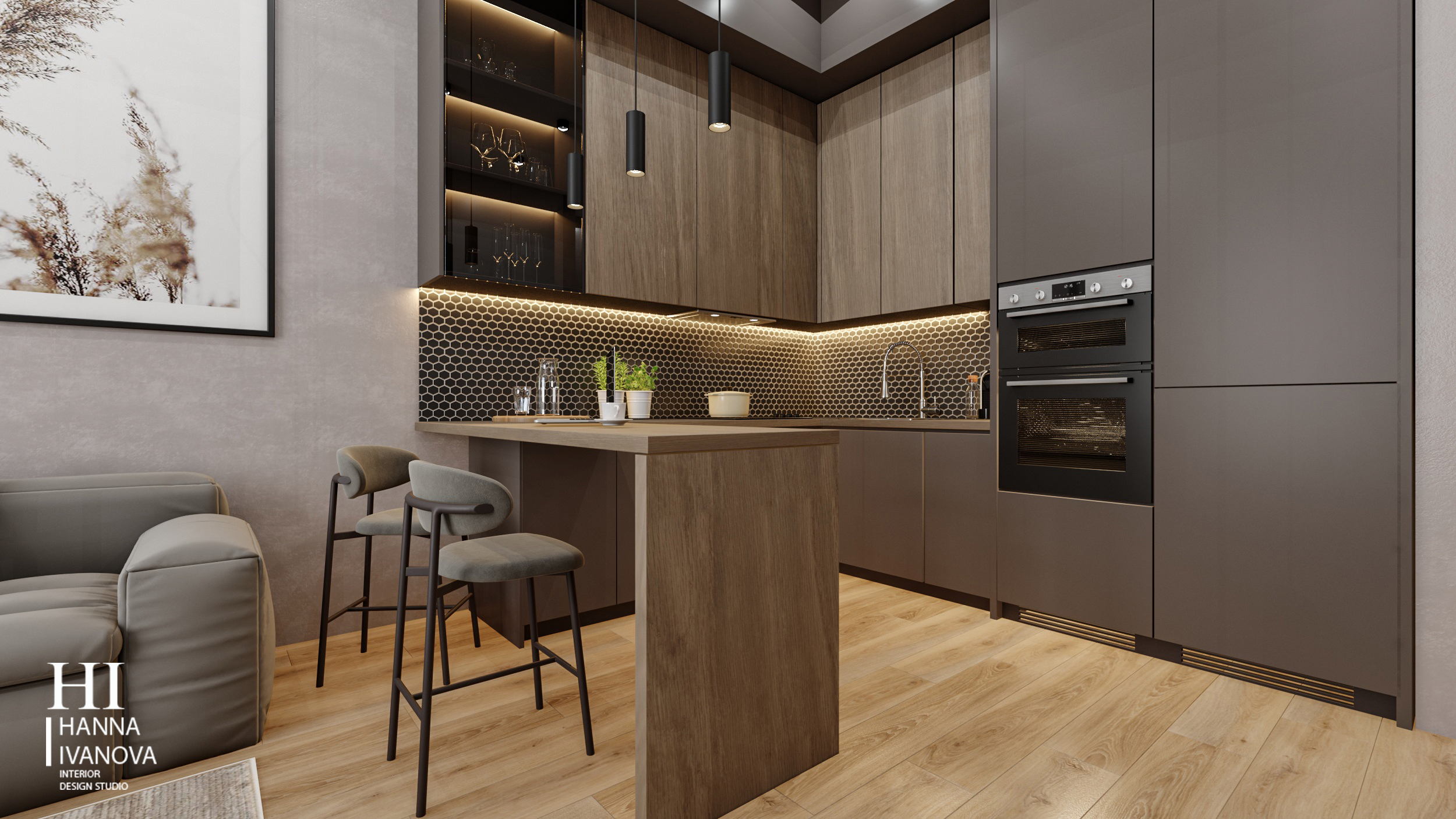 Дизайн проект ЖК LOFT white 56 м.кв.
